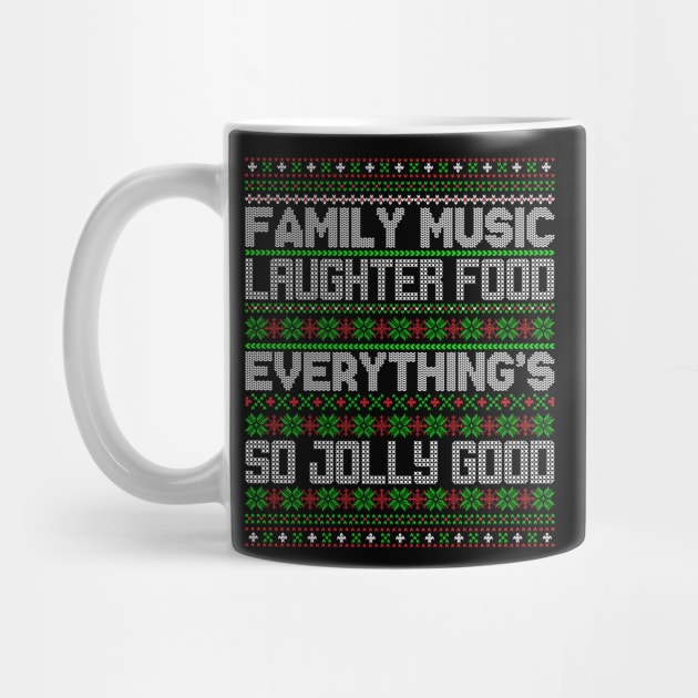 Family Music. Ugly Christmas Sweater by Satic